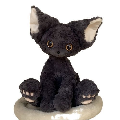 Shop Cozy Curl Cat: Cute Curly Haired Black Cat | Black Cat Plush - Goodlifebean Black Friday Sale | Plushies | Giant Teddy Bear