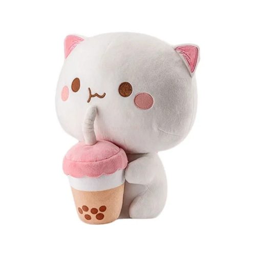 Shop TeaTot: Peachy Boba Drinking Cat Plush - Goodlifebean Black Friday Sale | Plushies | Giant Teddy Bear